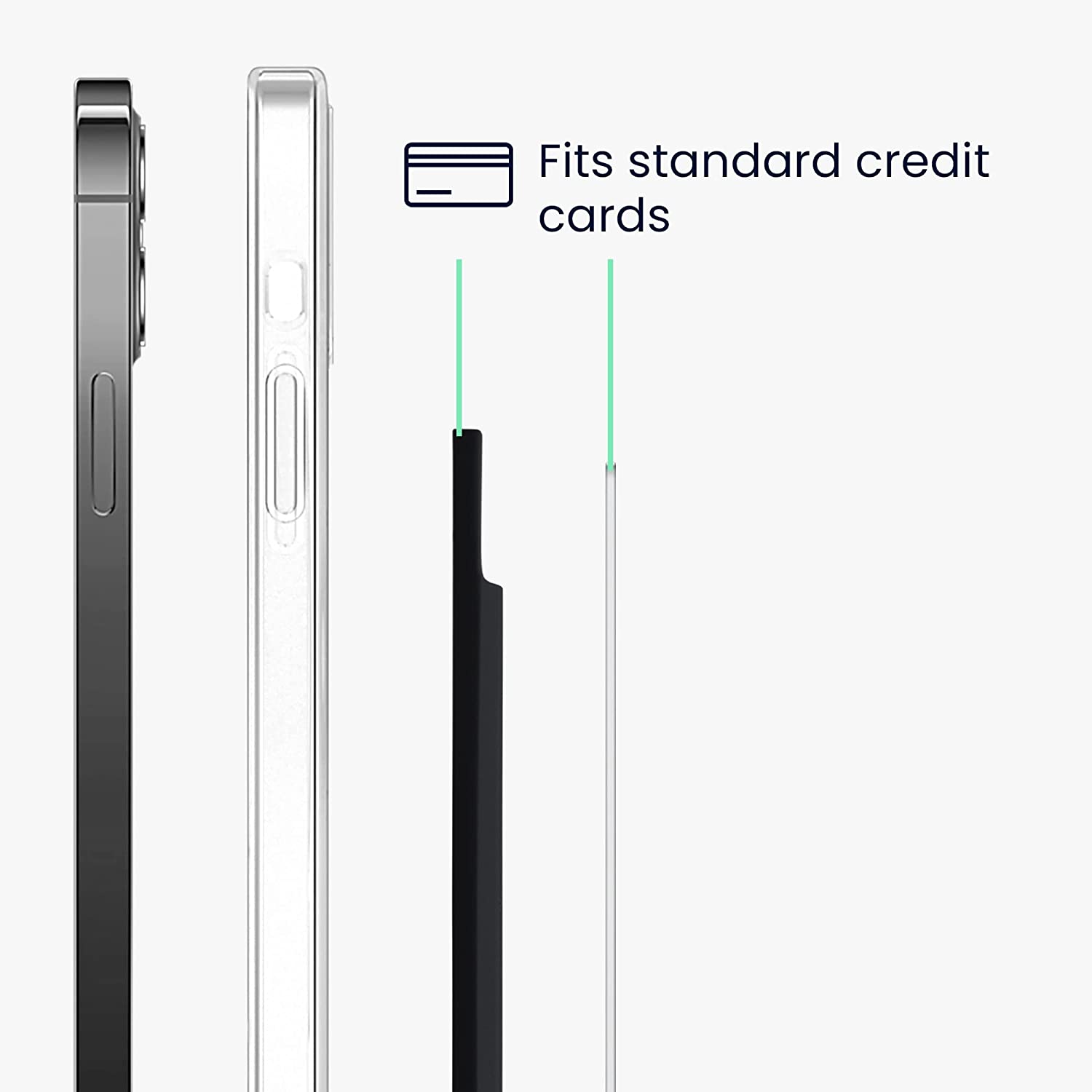 KW iPhone Μαγνητική Θήκη από Σιλικόνη για Πιστωτικές Κάρτες με Stand - Black - 58791.01