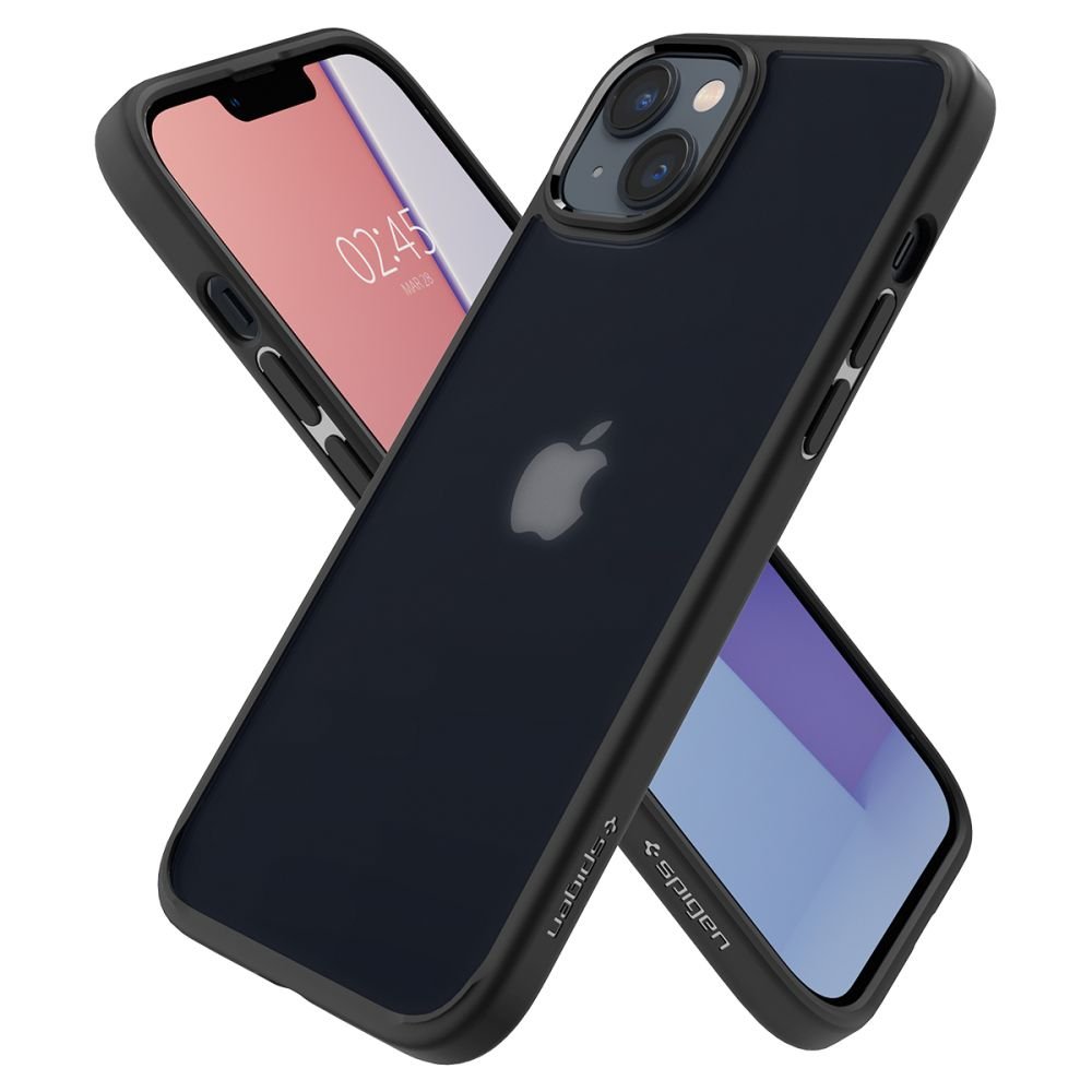 Spigen iPhone 14 Plus / iPhone 15 Plus Ultra Hybrid Σκληρή Θήκη με Πλαίσιο Σιλικόνης - Frost Black