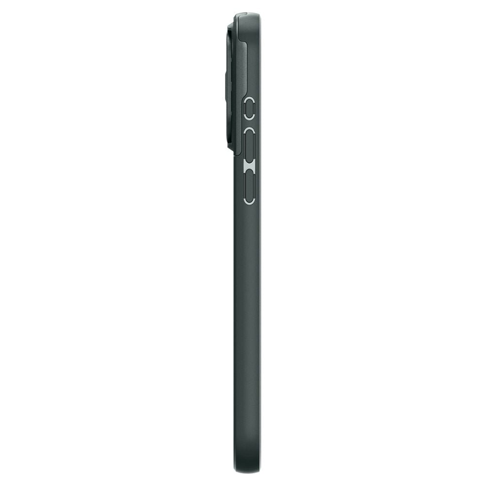 Spigen iPhone 15 Pro Optik Armor Mag Θήκη Σιλικόνης με Κάλυμμα για την Κάμερα και MagSafe - Abyss Green