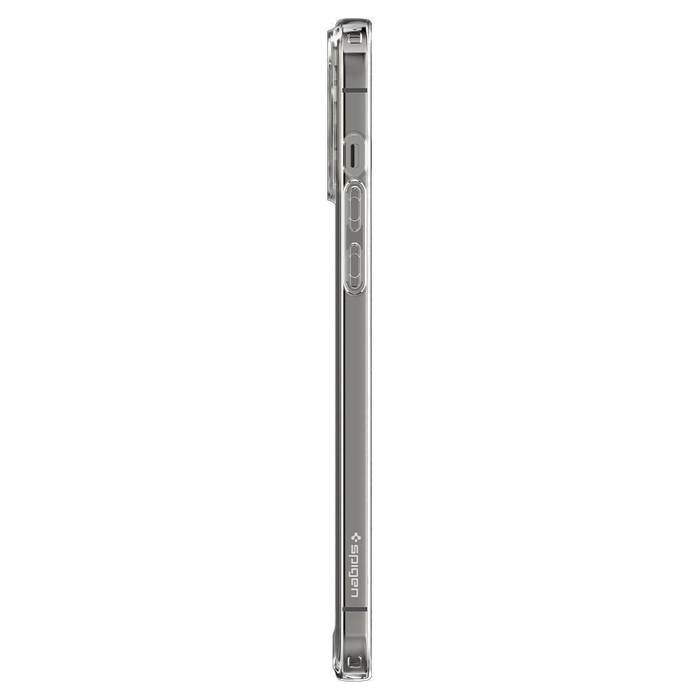 Spigen iPhone 13 Pro Quartz Hybrid Θήκη με Πλαίσιο Σιλικόνης και Όψη Γυαλιού Tempered Glass - Crystal Clear