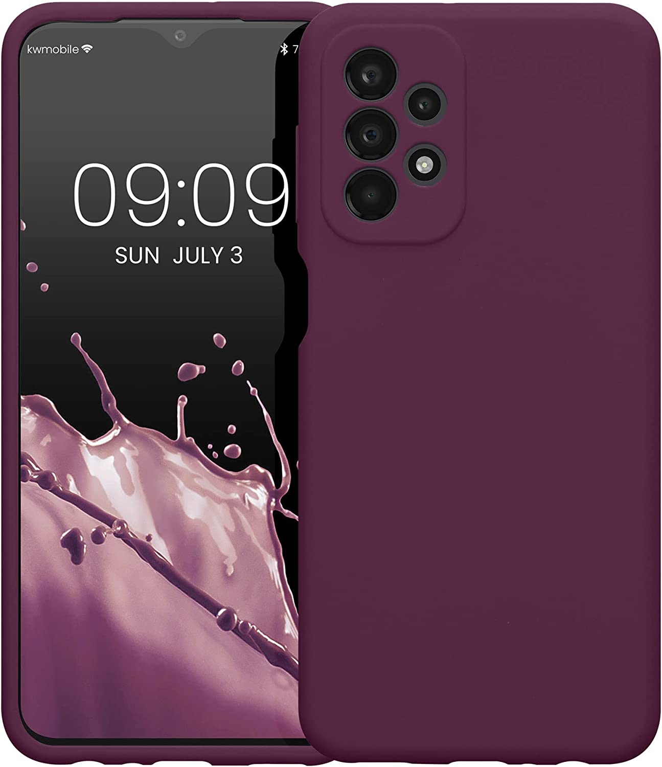 KW Samsung Galaxy A23 5G Θήκη Σιλικόνης Rubberized TPU - Bordeaux Purple - 57829.187