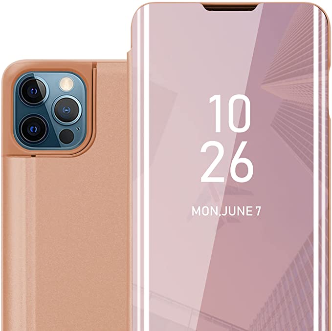 Cadorabo iPhone 13 Pro Clear View Θήκη Βιβλίο - Pink