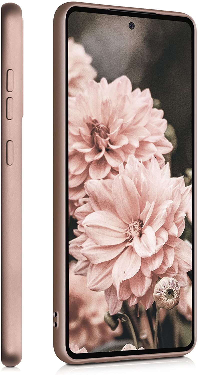 KW Samsung Galaxy A52 / A52 5G / A52s 5G Θήκη Σιλικόνης TPU - Metallic Rose Gold - 54351.31