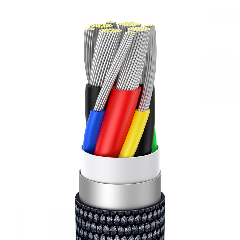 Baseus Crystal Shine Cable Type - C to Type - C PD 100W 3A - Καλώδιο Δεδομένων και Γρήγορης Φόρτισης Type - C to Type - C 1.2M - Black - CAJY000601