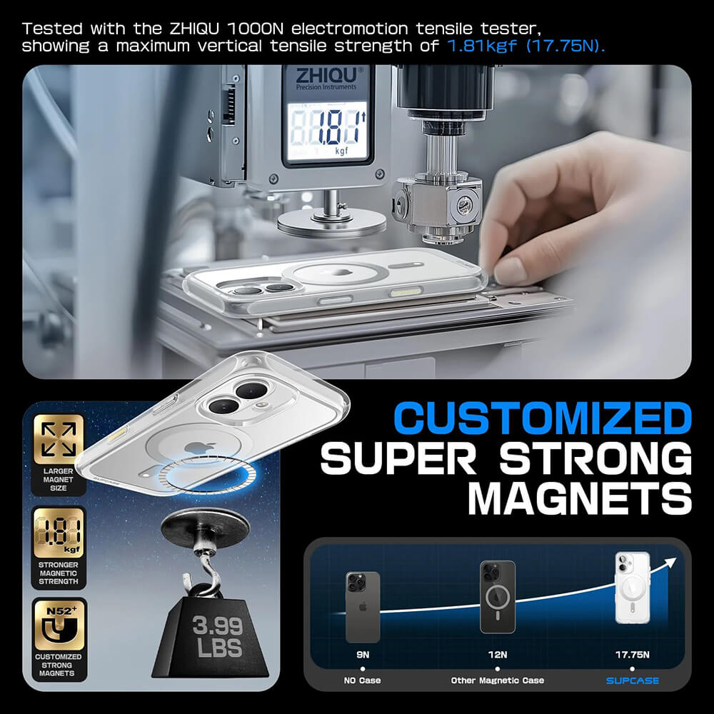 Supcase iPhone 16 Plus - Unicorn Beetle Slim Clear MagSafe Σκληρή Θήκη - Διάφανη