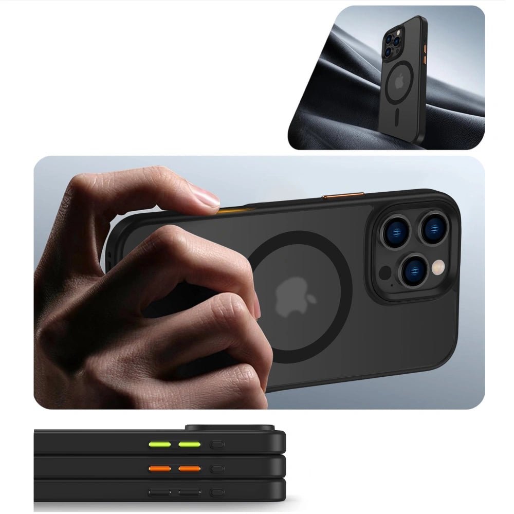 Tech - Protect iPhone 16 - MagMat XT 3 - Set - Σκληρή Θήκη με Πλαίσιο Σιλικόνης και MagSafe - Ημιδιάφανη / Matte Black