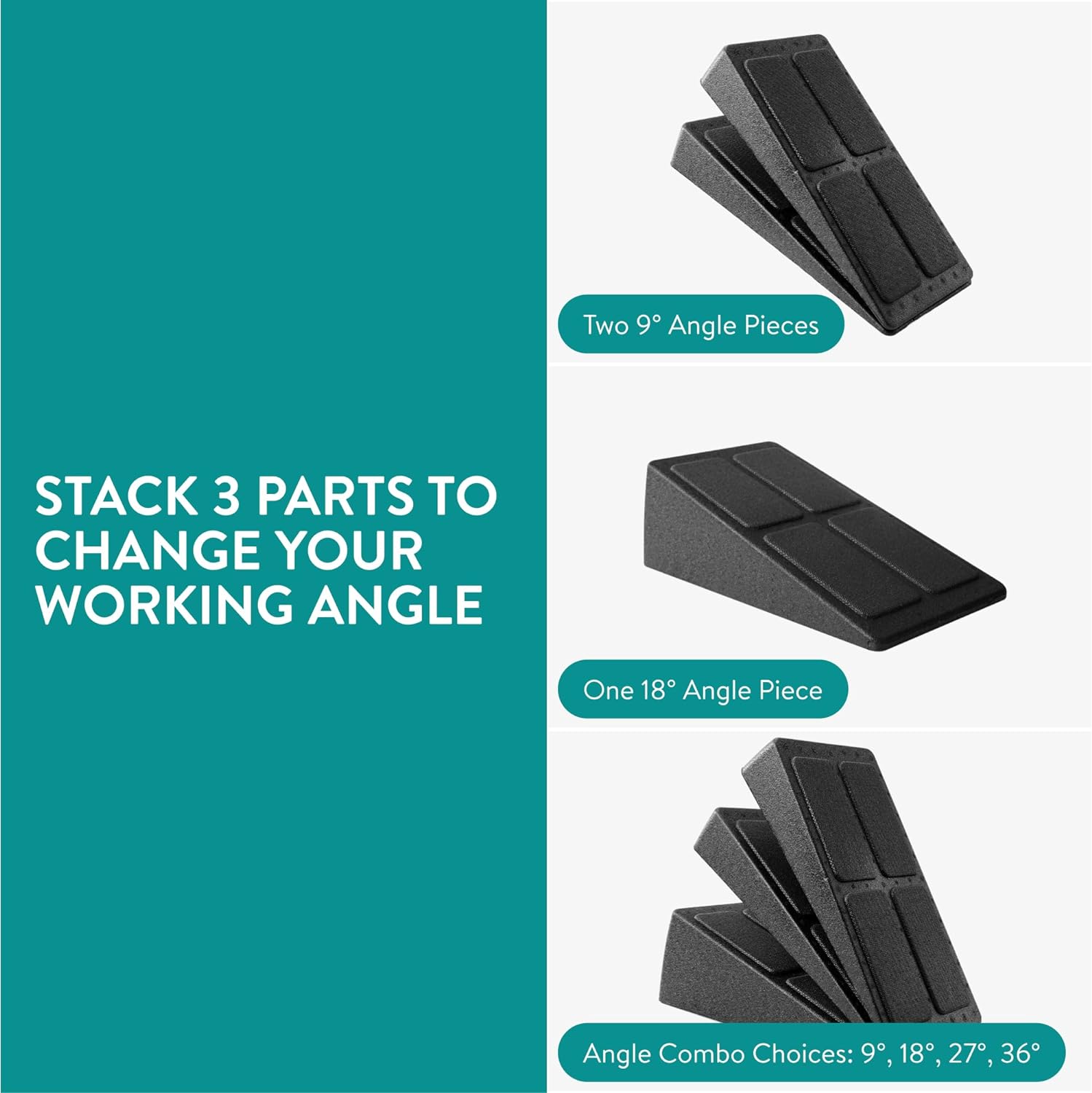 Navaris Σετ με 2 Σφήνες Ημικαθισμάτων / Squat - Black - 61740.01