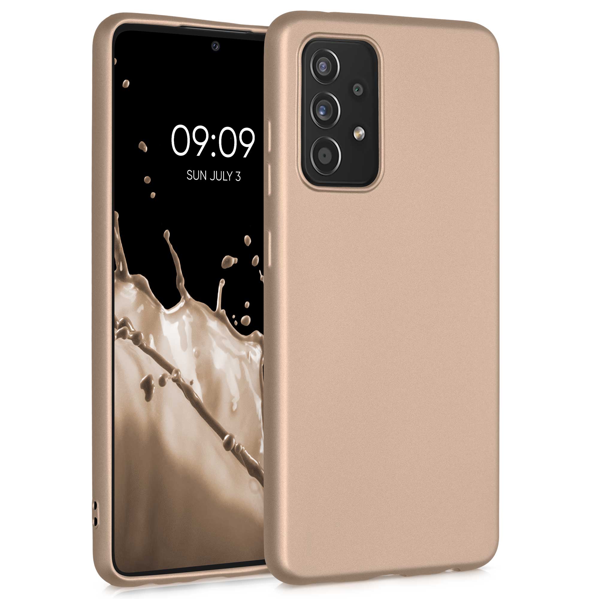 KW Samsung Galaxy A52 / A52 5G / A52s 5G Θήκη Σιλικόνης TPU - Metallic Gold - 54351.66