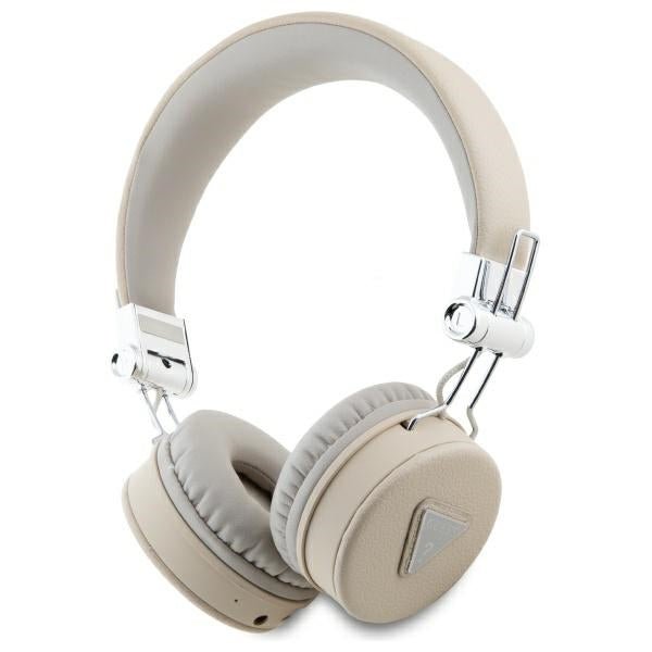 Guess Over - Ear Grained Classic Round Shape - Ασύρματα Bluetooth Ακουστικά - Beige