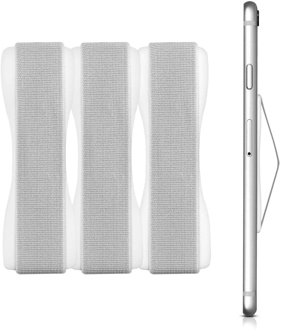 KW Σετ με 3 Finger Holders for Smartphones / iPhones - Αξεσουάρ για Εύκολο Κράτημα με Ένα Χέρι - White - 43997.03