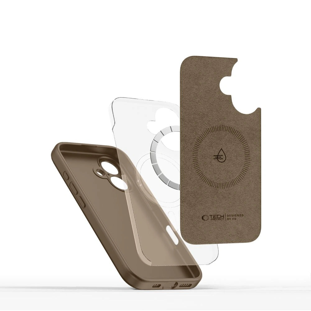 Tech - Protect iPhone 16e Liquid Silicone MagSafe Θήκη Σιλικόνης - Chocolate Brown