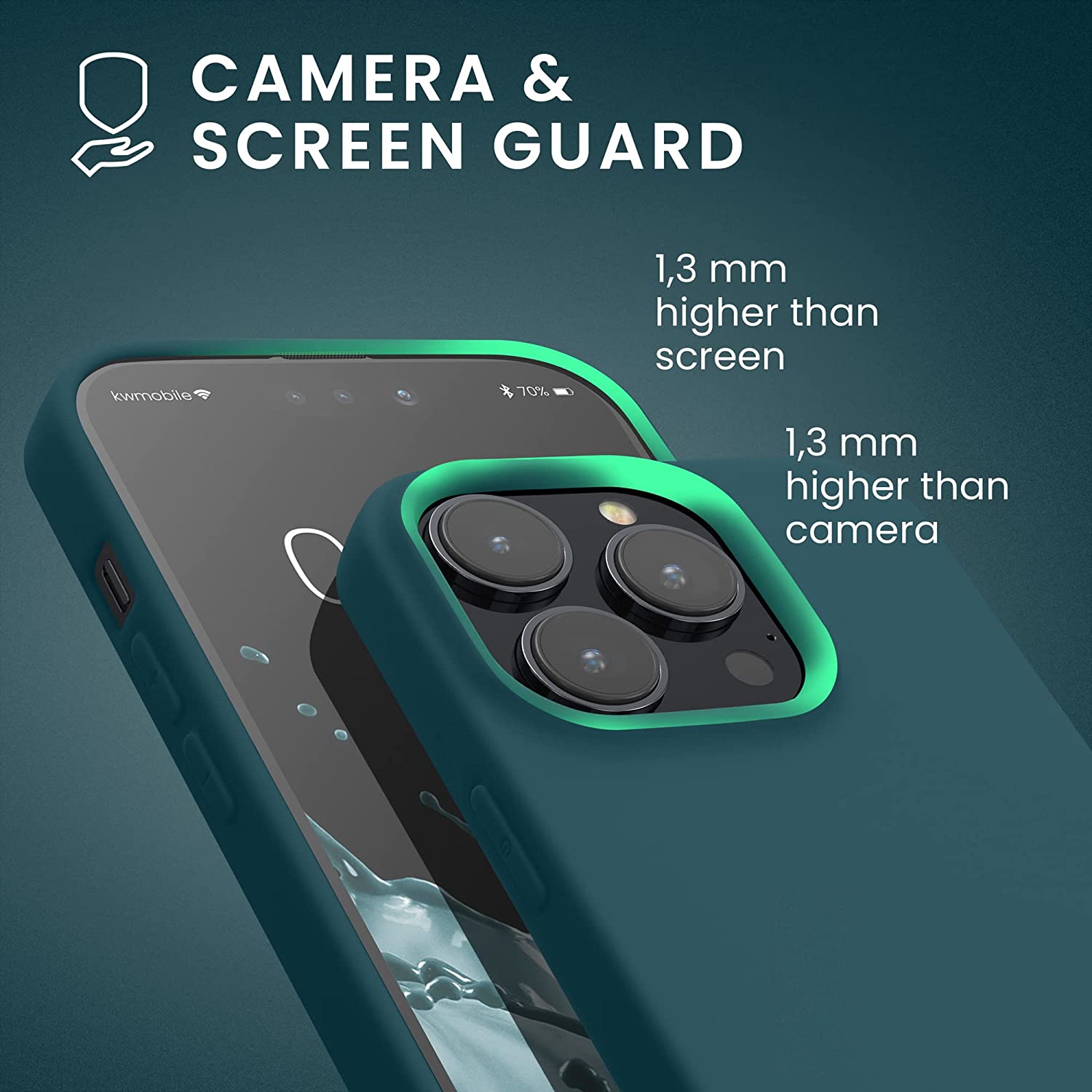 KW iPhone 14 Pro Λεπτή Θήκη Σιλικόνης TPU - Teal Matte - 59077.57