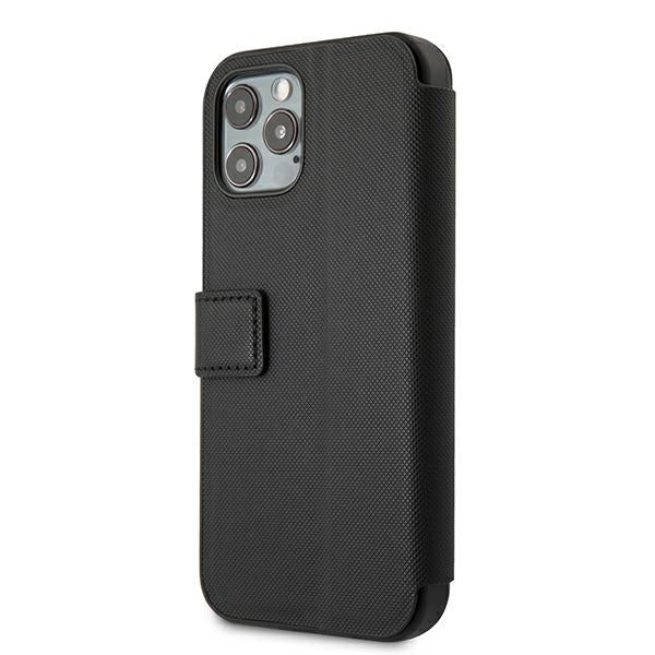 US Polo iPhone 12 Pro Max - Embroidery Collection Θήκη Βιβλίο Stand - Black - USFLBKP12LPUGFLBK