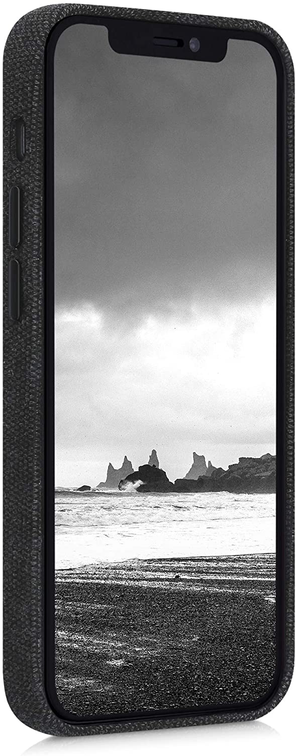 KW iPhone 12 Pro Max Θήκη Σιλικόνης TPU Canvas - Dark Grey - 52744.19