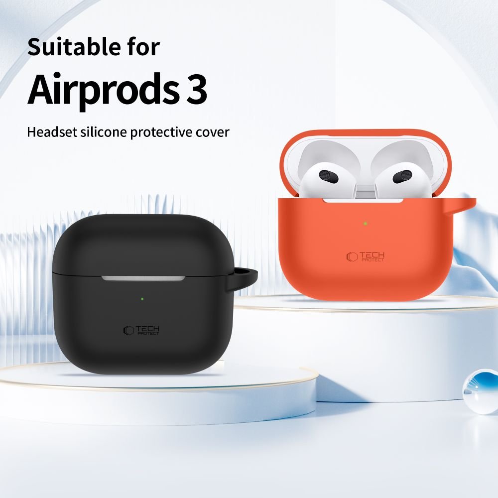 Tech - Protect AirPods 3 Θήκη Σιλικόνης - Silicone Hook - Neon Orange