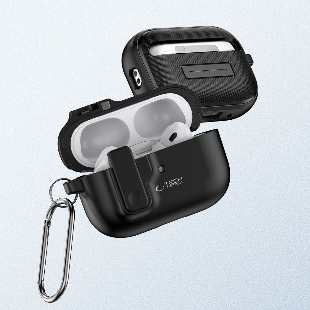 Tech - Protect AirPods Pro 1 / 2 Θήκη από Σκληρό Πλαστικ΄΄ο - Slim Hook - Black