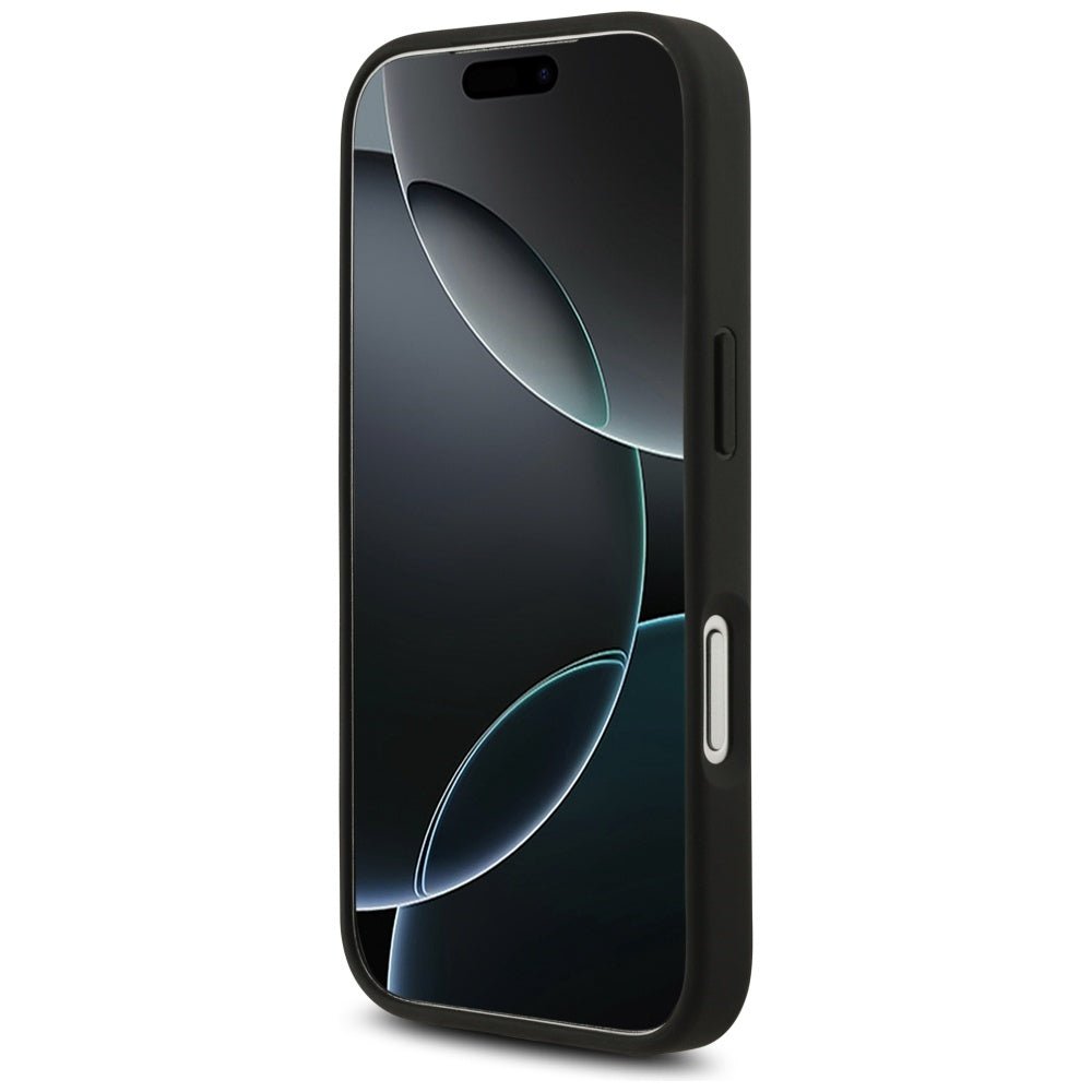Lacoste iPhone 17 Pro - Bliss MagSafe - Σκληρή Θήκη με Πλαίσιο Σιλικόνης και Επένδυση Οικολογικού Δέρματος - Black