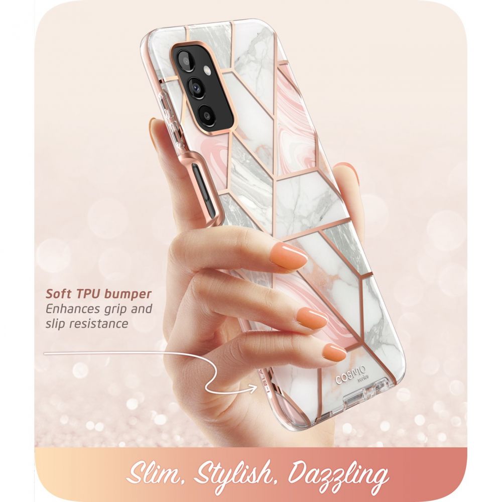 i - Blason Samsung Galaxy A13 4G Cosmo Σκληρή Θήκη με Πλαίσιο Σιλικόνης και Προστασία Οθόνης - Marble