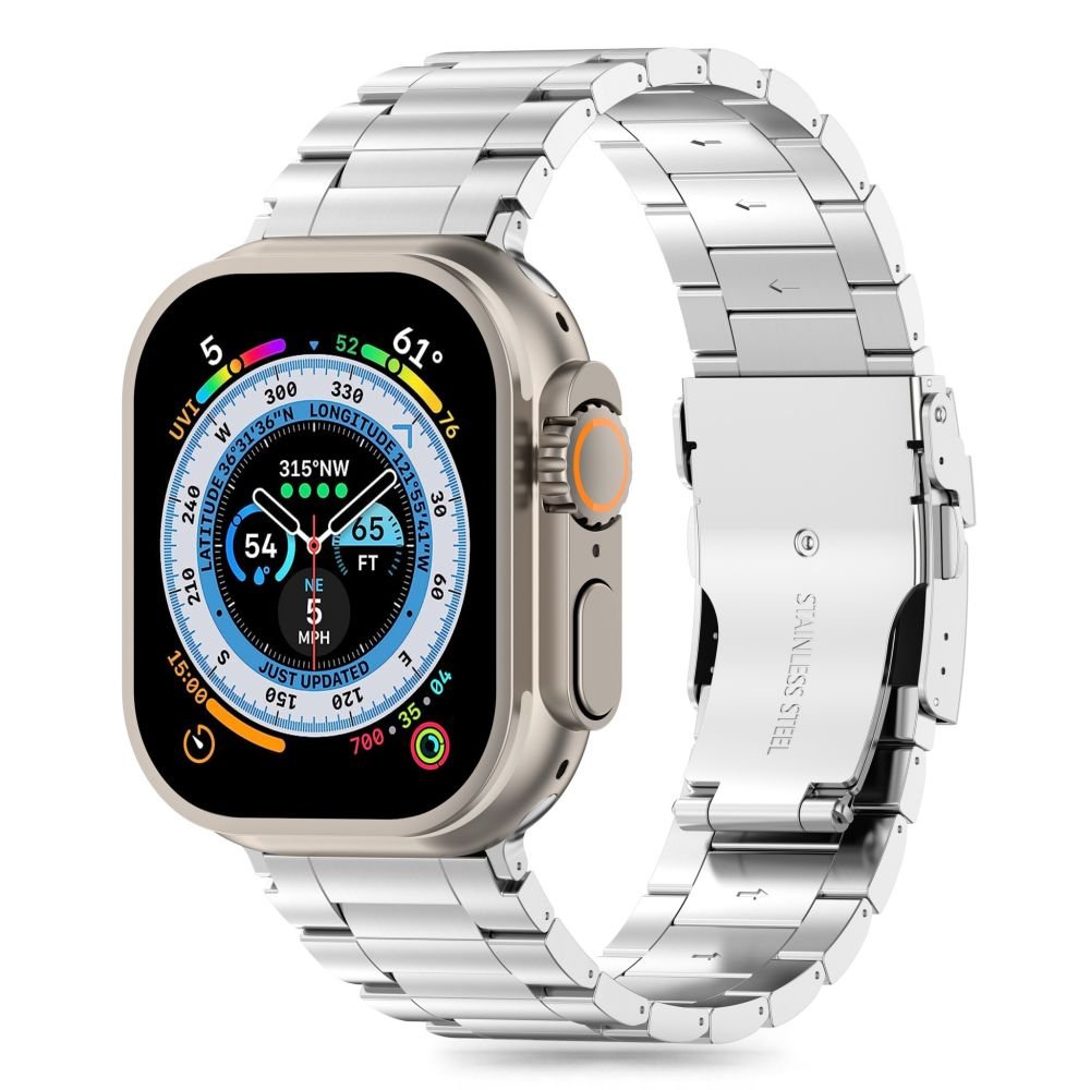 Tech - Protect Λουράκι Apple Watch 4 / 5 / 6 / 7 / 8 / 9 / SE / ULTRA 1 / ULTRA 2 - 42 / 44 / 45 / 49 mm Stainless Pro από Ανοξείδωτο Ατσάλι - Silver