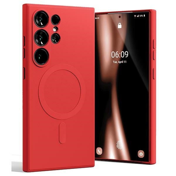 Mercury Samsung Galaxy S24 Ultra Semi - Silicone Magsafe Θήκη Σιλικόνης TPU - Red