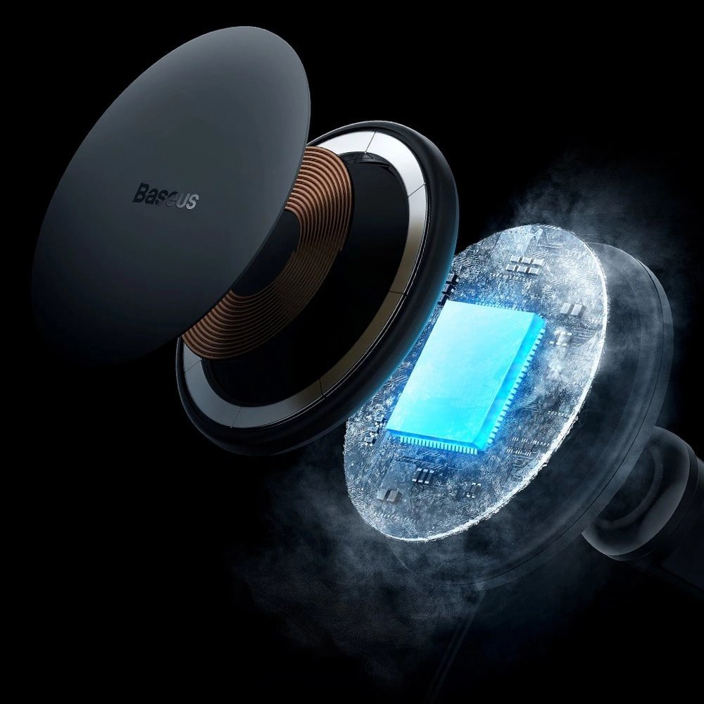 Baseus CW01 Φορτιστής Αυτοκινήτου με Θύρα USB 25W και Μαγνητική Βάση Αυτοκινήτου Αεραγωγού με Ασύρματη Φόρτιση MagSafe 15W - Black - C40141000111 - 01