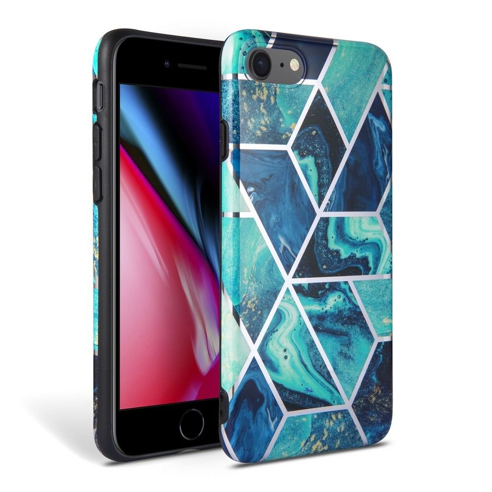 Tech - Protect iPhone SE 2022 / SE 2020 / 7 / 8 Θήκη Σιλικόνης TPU Marble - Blue