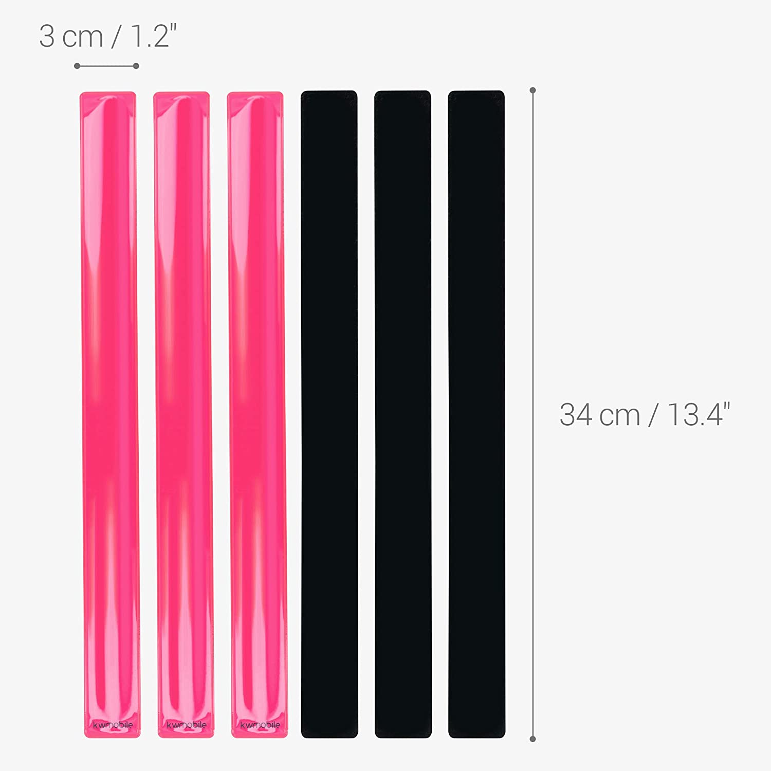KW Σετ με 6 Ανακλαστικά Περιβραχιόνια - Fuchsia - 53848.08