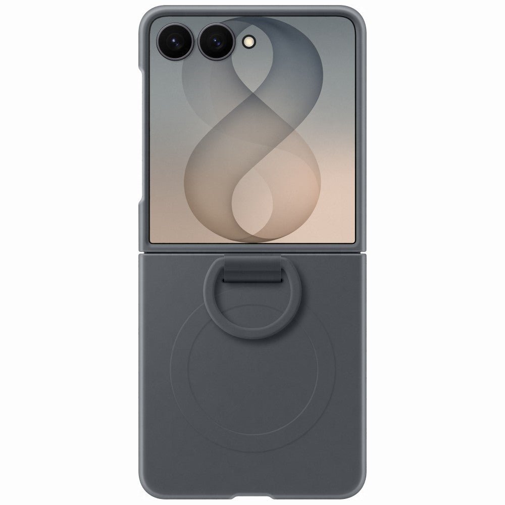 Samsung Galaxy Z Flip8 - Θήκη Σιλικόνης MagSafe και Ring Holder - Silicone Ring Magnet - Black