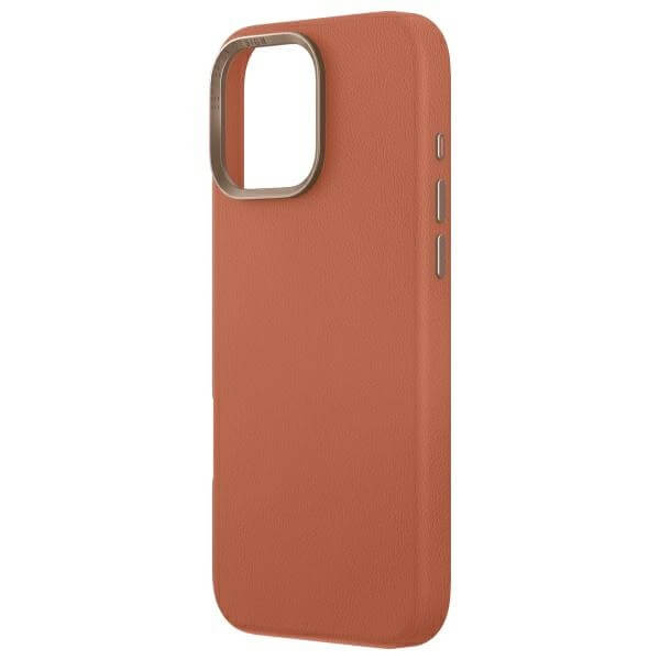 Uniq iPhone 16 Pro - Lyden MagClick - Σκληρή Θήκη με Επένδυση Συνθετικού Δέρματος και MagSafe - Terracotta