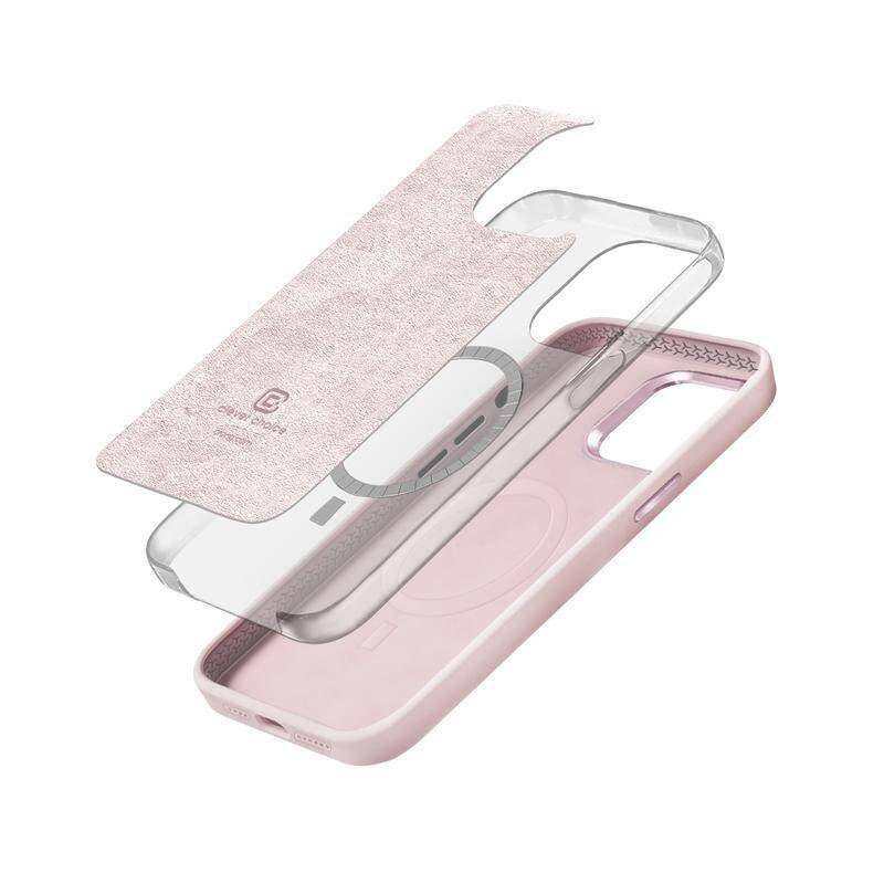 Crong iPhone 15 Color Cover Lux Magnetic - Θήκη Σιλικόνης με MagSafe - Pink