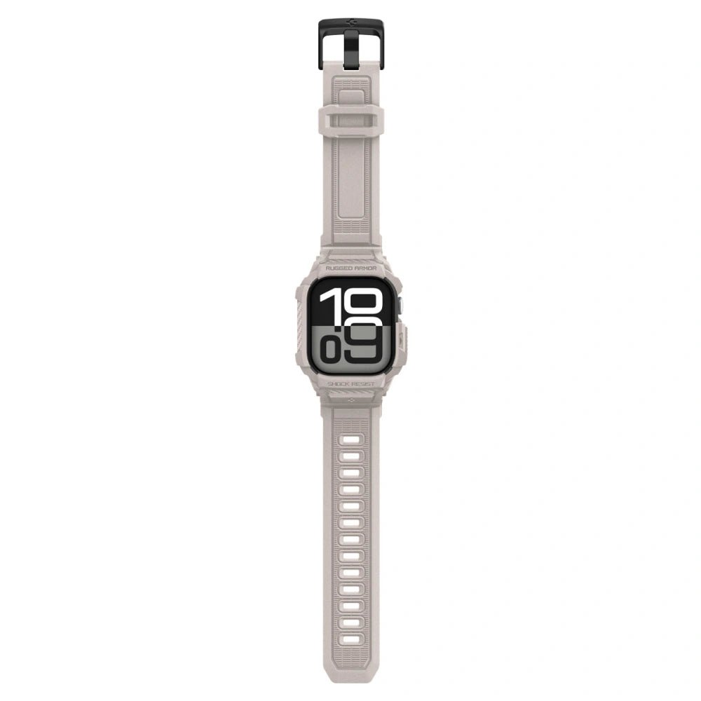 Spigen Λουράκι Apple Watch 10/11 - 42mm με Θήκη Προστασίας - Rugged Armor Pro V2 - Dune Beige