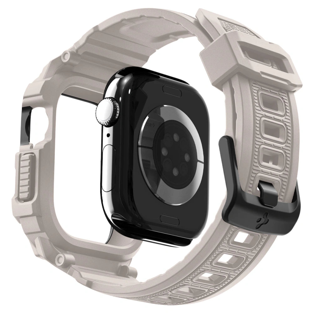 Spigen Λουράκι Apple Watch 10/11 - 42mm με Θήκη Προστασίας - Rugged Armor Pro V2 - Dune Beige