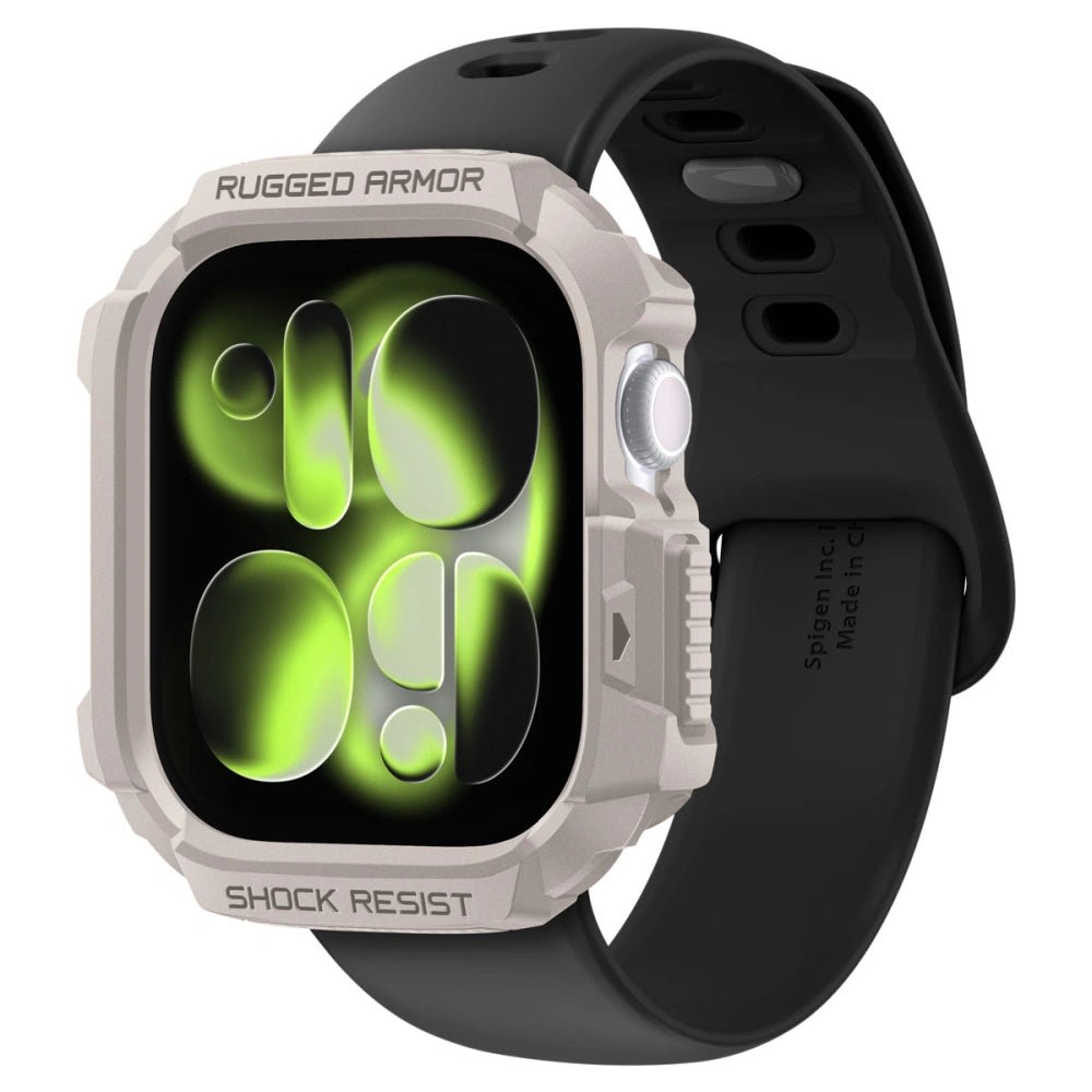 Spigen Θήκη Apple Watch 10/11 - 42mm - Rugged Armor V2 - Dune Beige