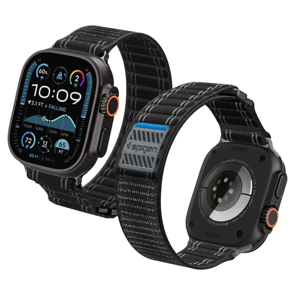 Spigen Λουράκι Apple Watch 8/9/10/11 - SE (1/2/3) - Ultra (1/2/3) – 44/45/46/49mm - WBF0 - Black