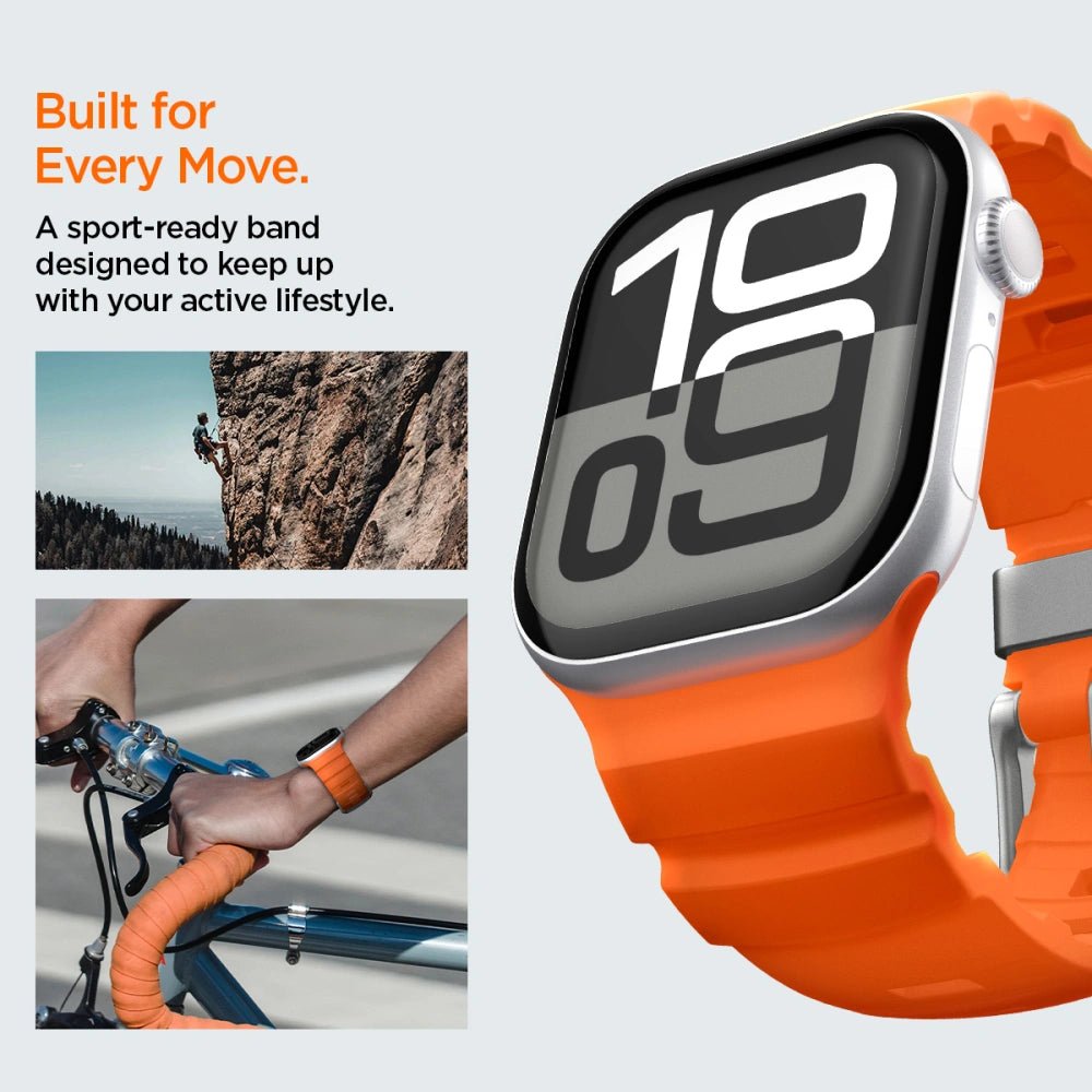 Spigen Λουράκι Apple Watch 8/9/10/11 - SE (1/2/3) - Ultra (1/2/3) – 44/45/46/49mm - WBS2 - Orange