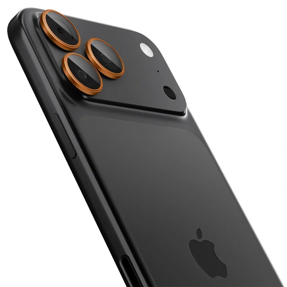 Spigen iPhone 14 Pro / 14 Pro Max / 15 Pro / 15 Pro Max / 16 Pro / 16 Pro Max / 17 Pro / 17 Pro Max - Optik Pro Glas.TR EZ Fit - Αντιχαρακτικό Γυαλί για την Κάμερα - 2 Τεμάχια - Orange