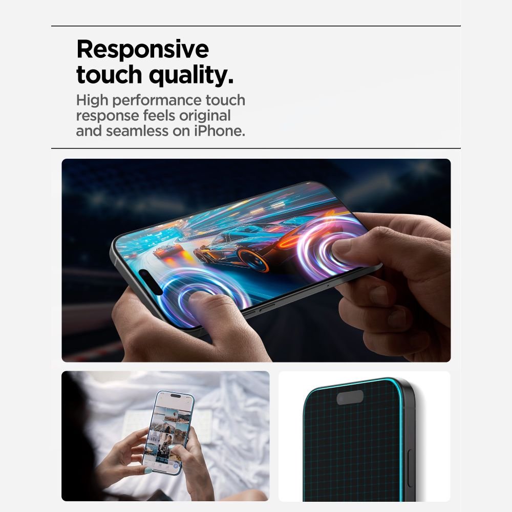 Spigen iPhone 17 - Αντιχαρακτικό Γυαλί Οθόνης 9H - Alm Glas.Tr Slim - 3 Τεμάχια - Clear