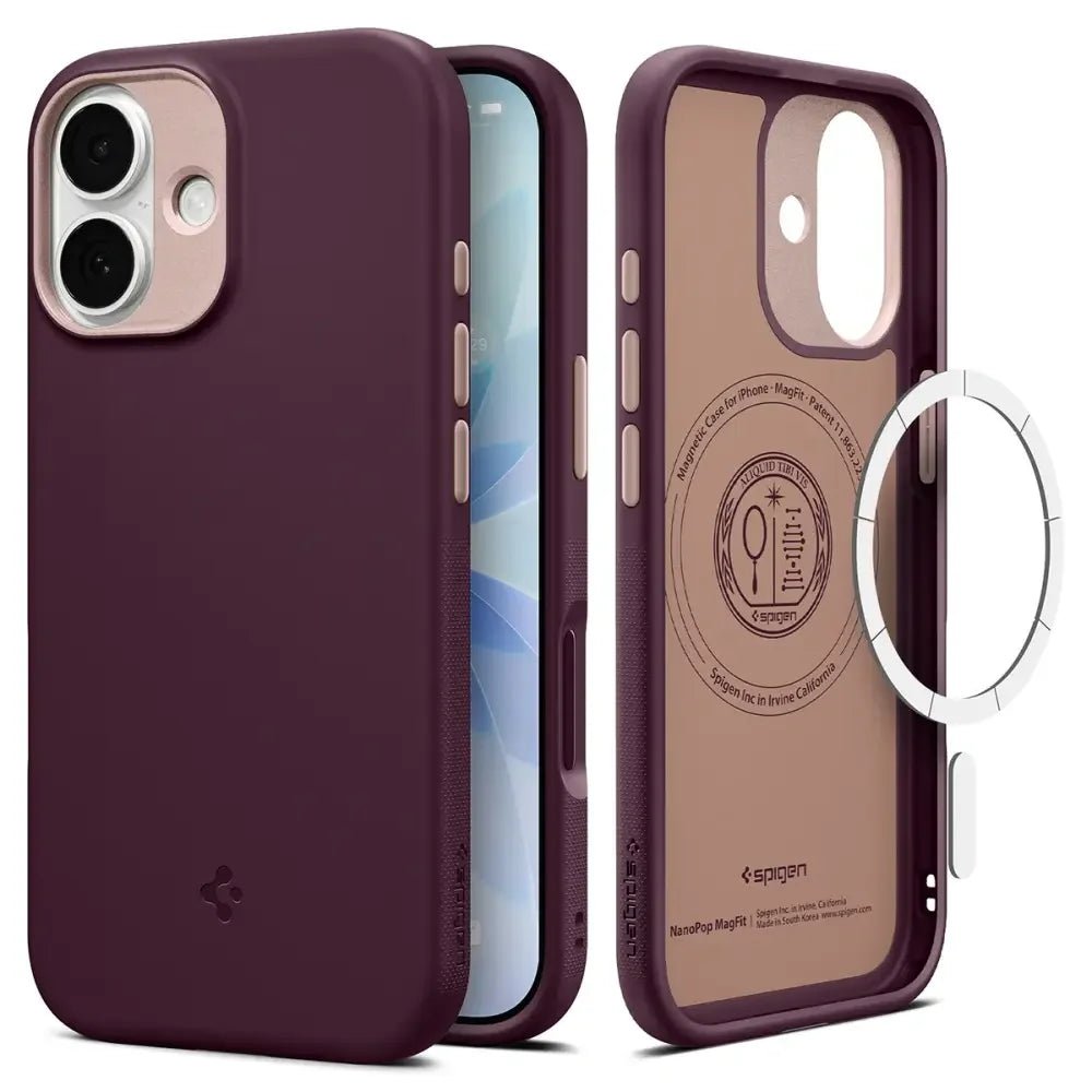 Spigen iPhone 17 - Nano Pop Mag - Θήκη Σιλικόνης με MagSafe - Burgundy Bean