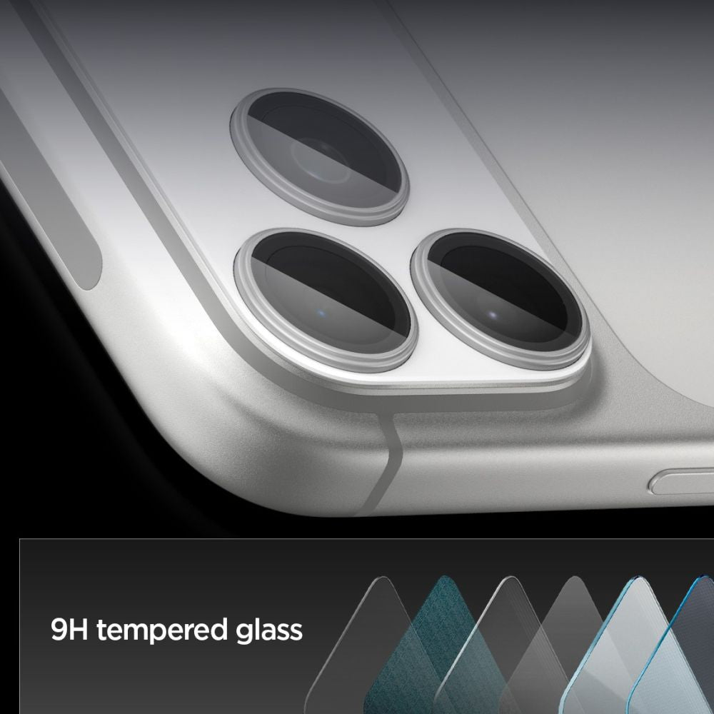 Spigen iPhone 17 Pro - Αντιχαρακτικό Γυαλί για την Κάμερα - Optik Pro XL Glas.TR EZ Fit - Silver