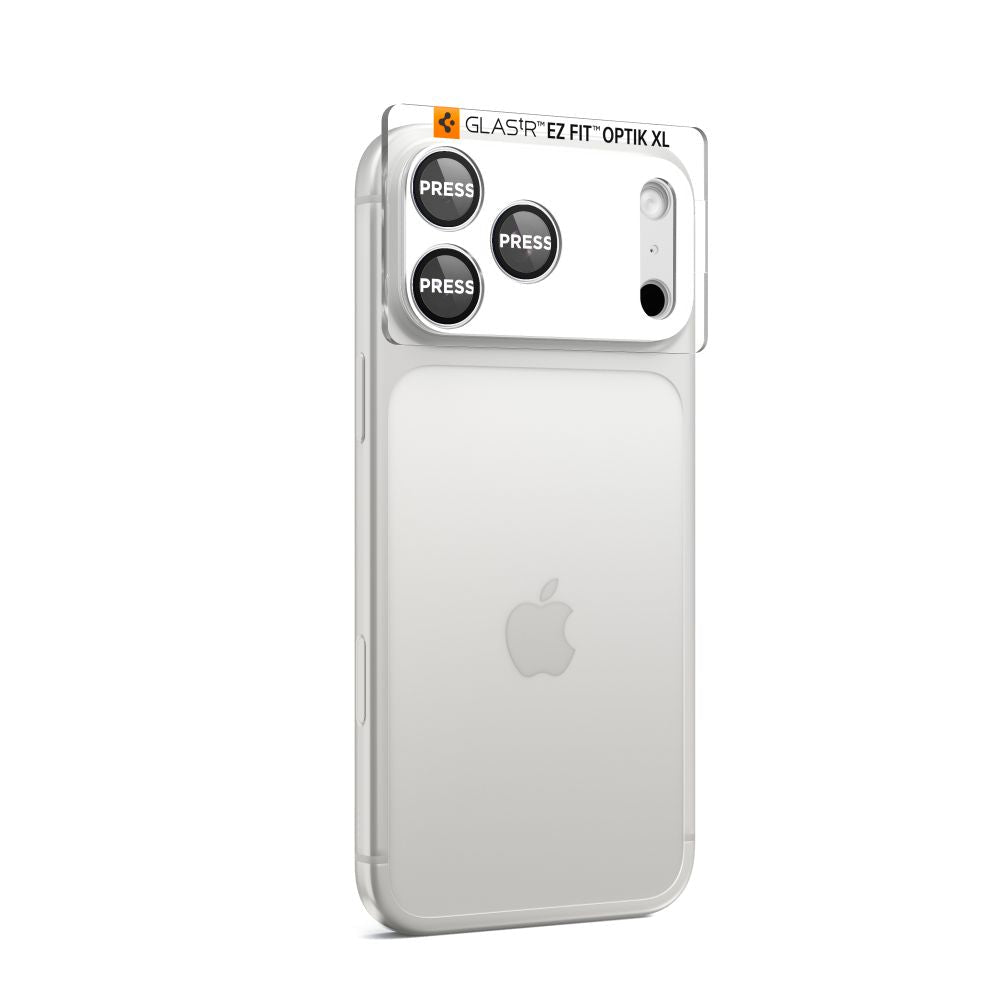 Spigen iPhone 17 Pro - Αντιχαρακτικό Γυαλί για την Κάμερα - Optik Pro XL Glas.TR EZ Fit - Silver