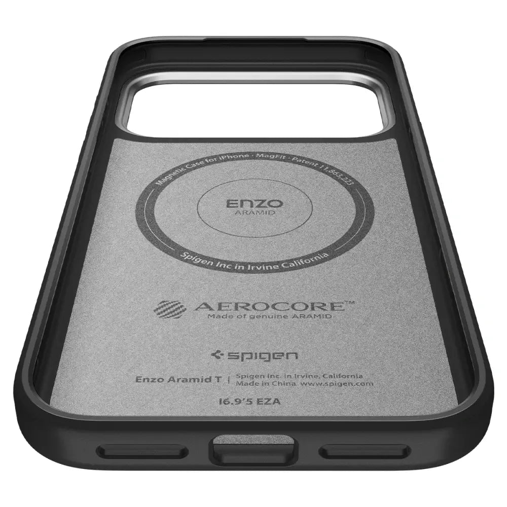 Spigen iPhone 17 Pro - Enzo Aramid T Mag - Σκληρή Θήκη Aramid Fiber με MagSafe - Black / Silver