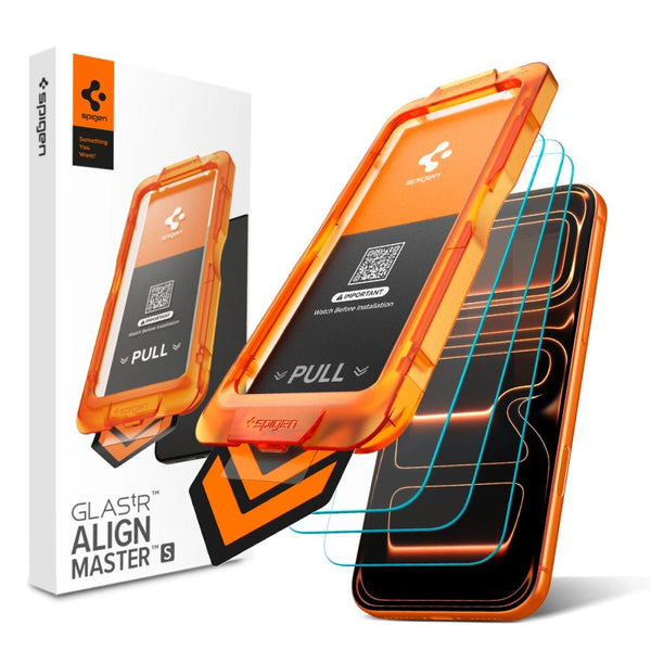 Spigen iPhone 17 Pro Max - Alm Glas.Tr Slim - Αντιχαρακτικό Γυαλί Οθόνης 9H - 3 Τεμάχια - Clear