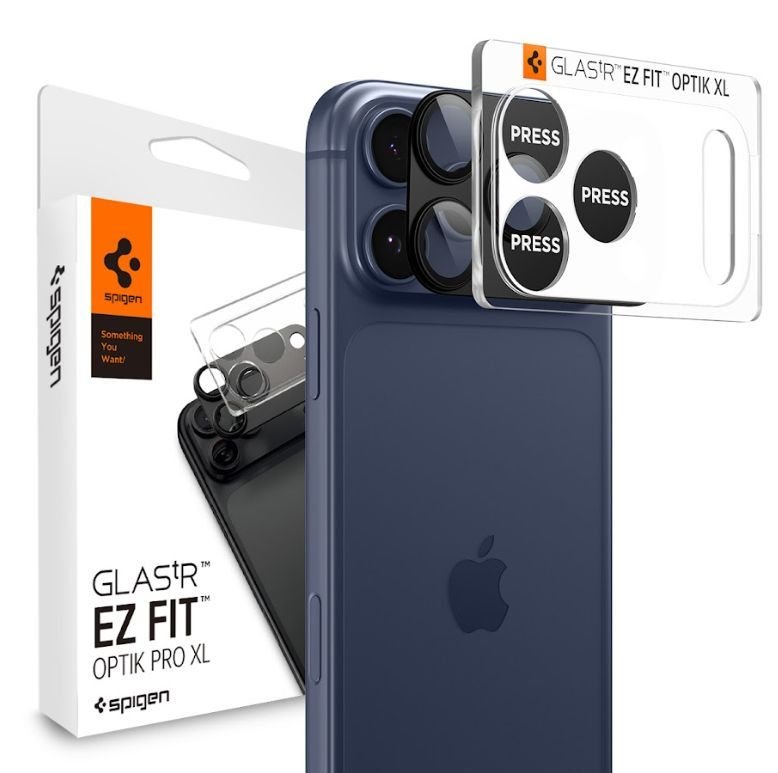 Spigen iPhone 17 Pro Max - Αντιχαρακτικό Γυαλί για την Κάμερα - Optik Pro XL Glas.TR EZ Fit - Black