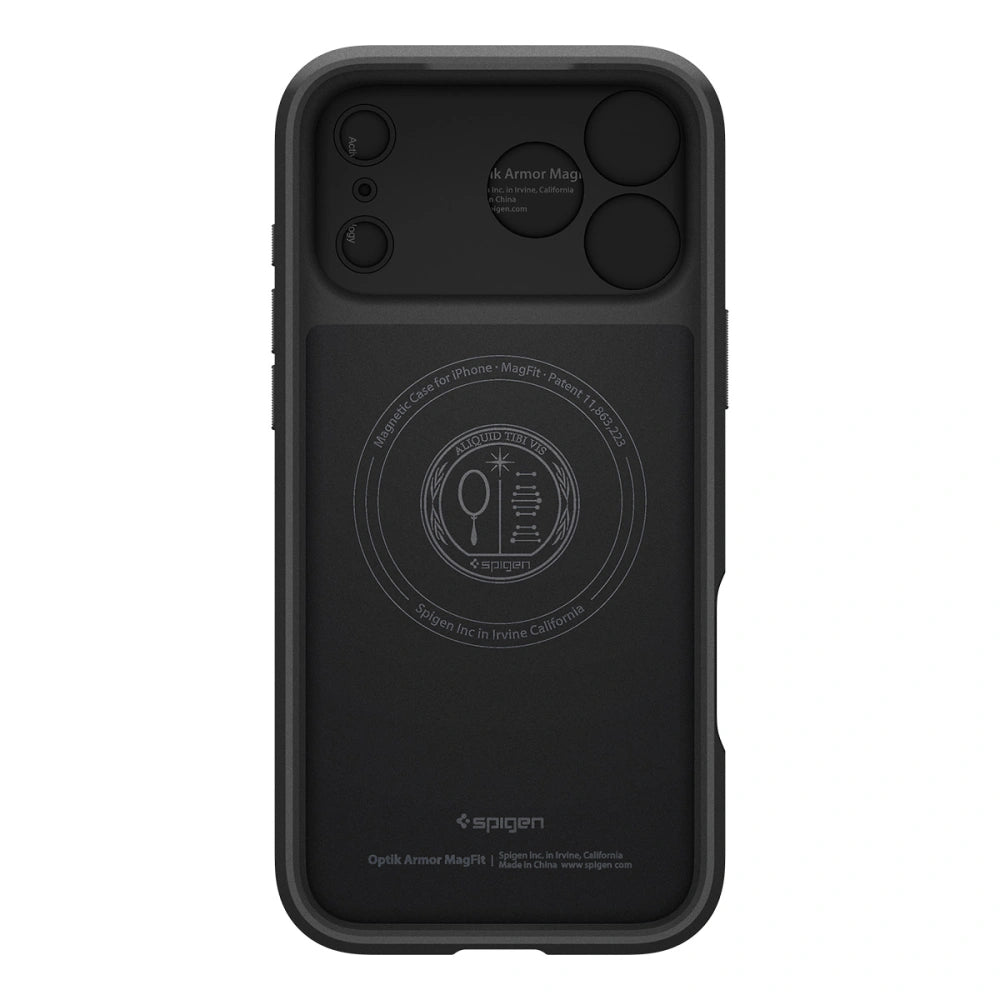 Spigen iPhone 17 Pro Max - Optik Armor Mag - Θήκη Σιλικόνης με Κάλυμμα για την Κάμερα και MagSafe - Black