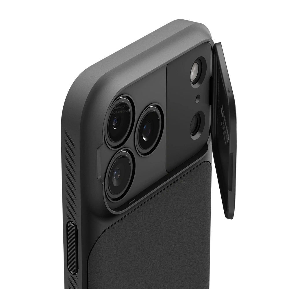 Spigen iPhone 17 Pro Max - Optik Armor Mag - Θήκη Σιλικόνης με Κάλυμμα για την Κάμερα και MagSafe - Black