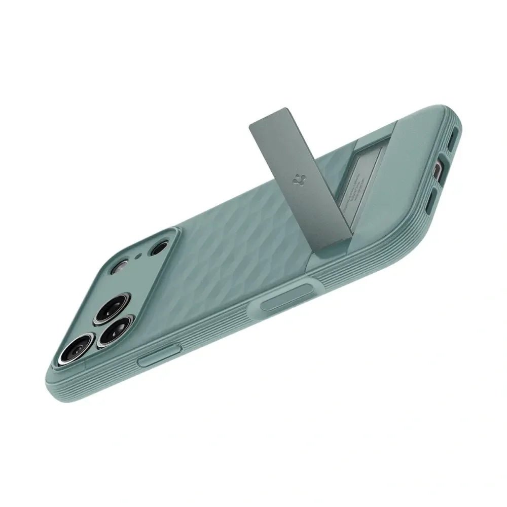 Spigen iPhone 17 Pro Max - Parallax S Mag - Θήκη Σιλικόνης με Σκληρό Πλαίσιο και MagSafe - Sage Green