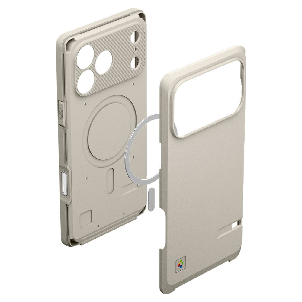 Spigen iPhone 17 Pro Max - Σκληρή Θήκη με Πλαίσιο Σιλικόνης και MagSafe - Classic LS - Stone