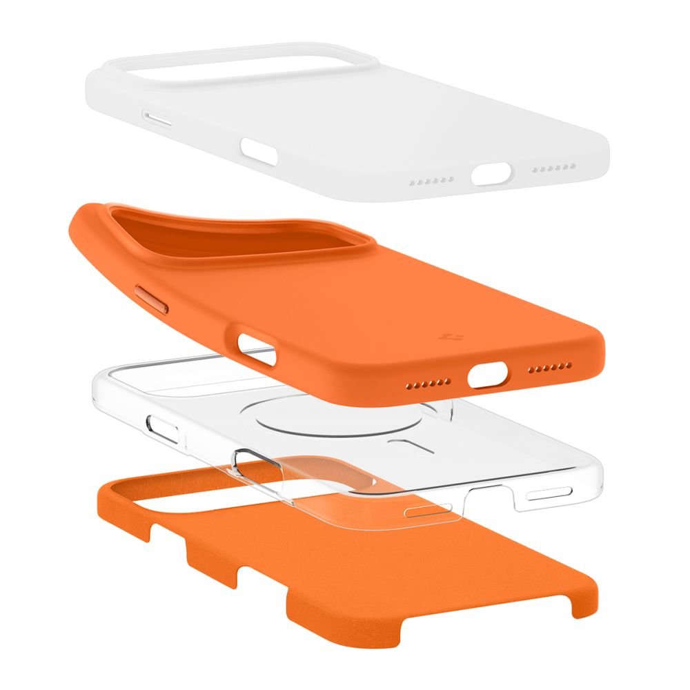 Spigen iPhone 17 Pro Max - Θήκη Σιλικόνης με MagSafe - Silicone Fit Mag - Cosmic Orange