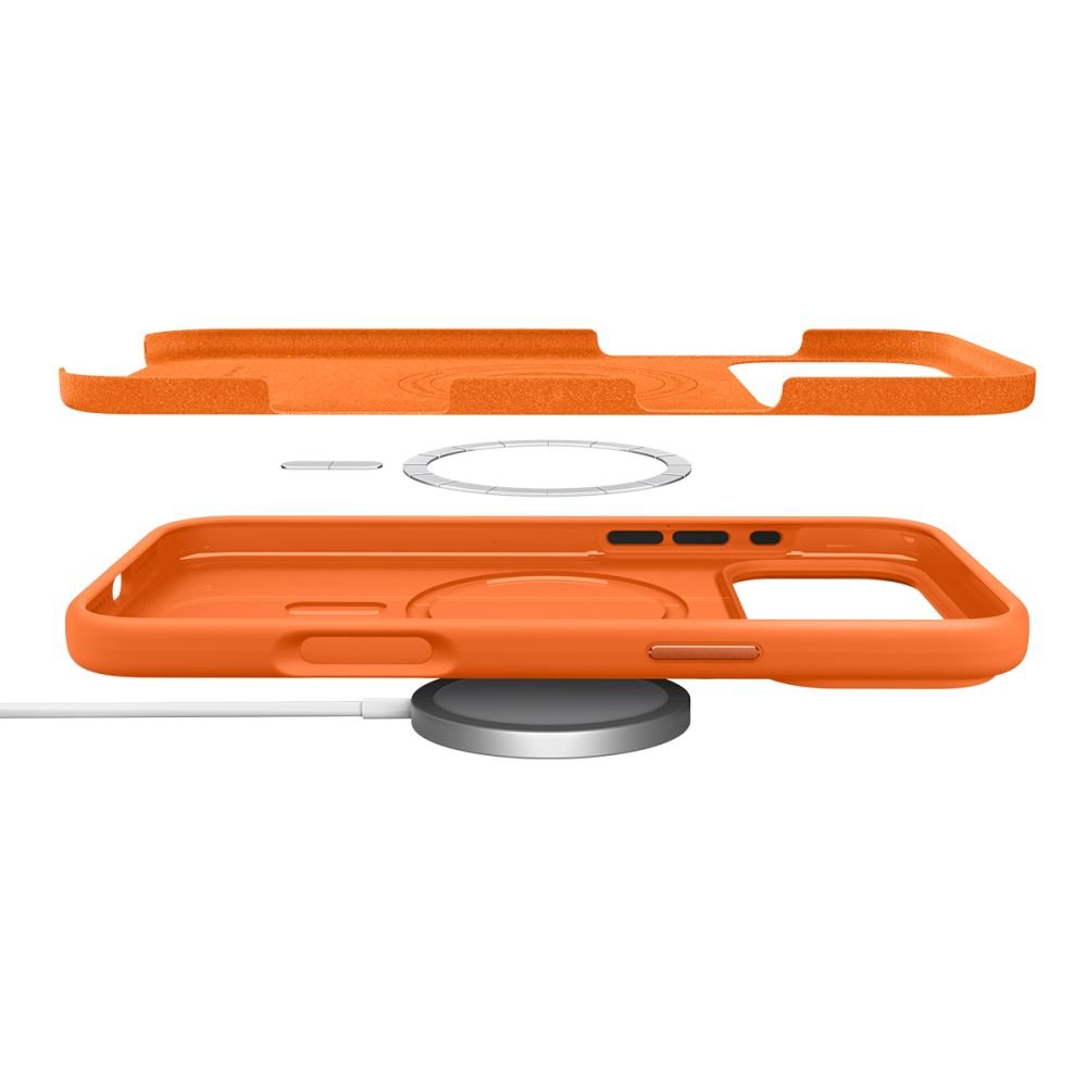 Spigen iPhone 17 Pro Max - Θήκη Σιλικόνης με MagSafe - Silicone Fit Mag - Cosmic Orange