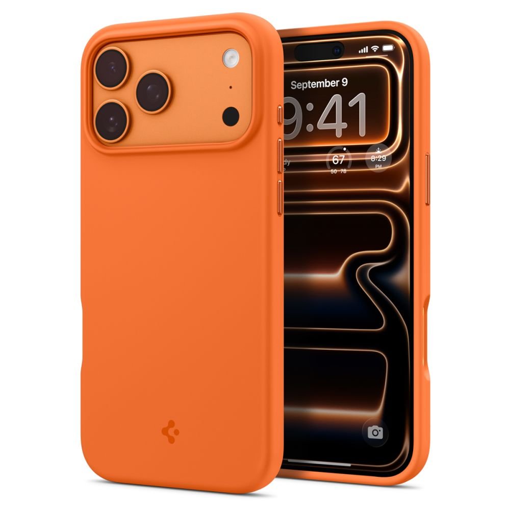 Spigen iPhone 17 Pro Max - Θήκη Σιλικόνης με MagSafe - Silicone Fit Mag - Cosmic Orange